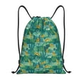 thumbnail image 1 of Saiise Jungle Leopard Pattern Sports Drawstring Backpack - String Swim Gym Bag with Wet Proof Pocket for Women&Men-Medium, 1 of 6