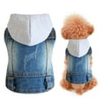 thumbnail image 2 of YUEHAO Dog Skirts for Small Dogs Girl Dog Jean Jacket Cool Shirt Breathable Spring Fashion Vest Clothing for Small Dogs Cats Pet Dog Clothes (Blue, S), 2 of 6