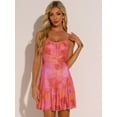 thumbnail image 4 of DARING DIVA Floral Spaghetti Ruched Bust Boho Dress S Pink, 4 of 6
