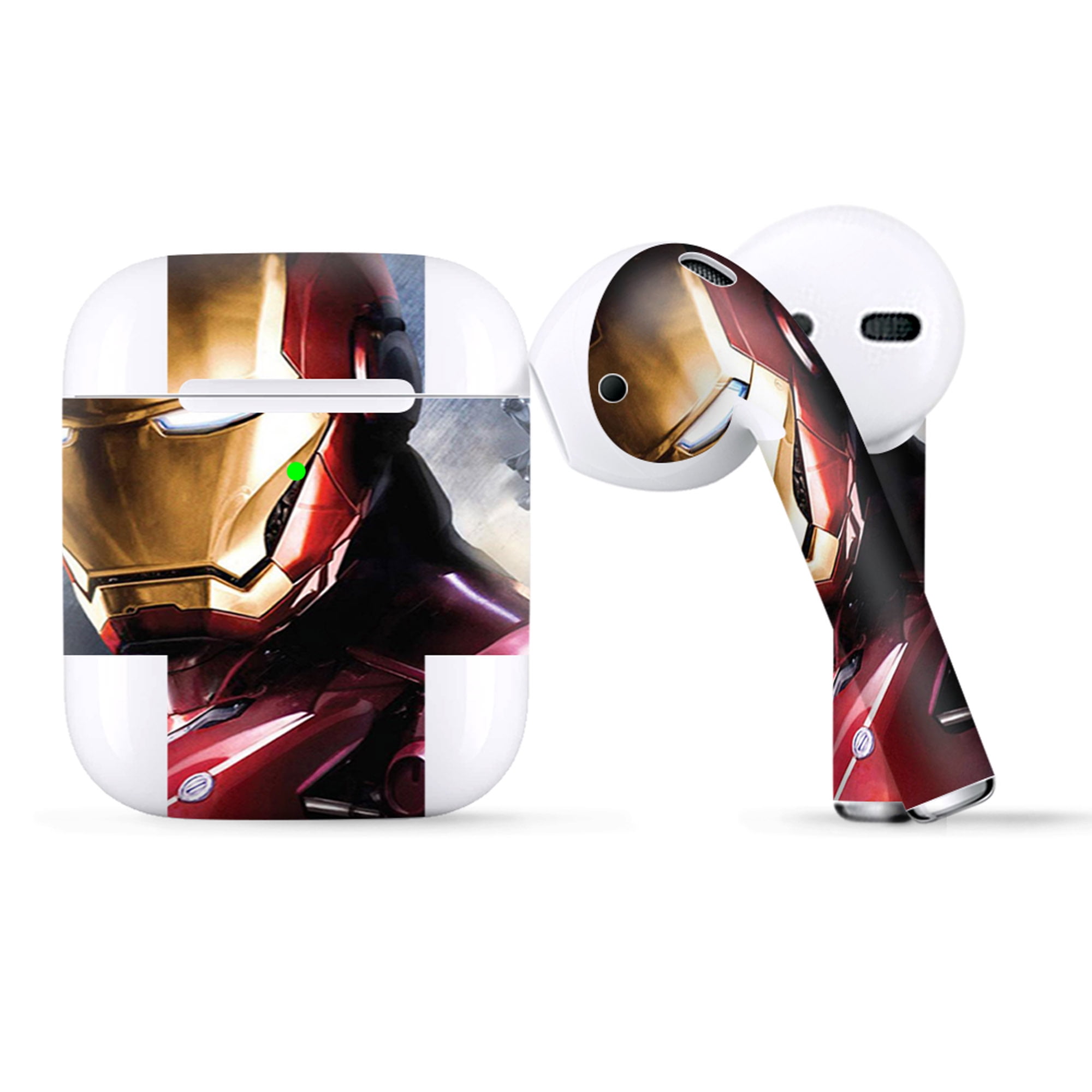 Protective Skin Wrap for Apple AirPods, Vinyl Sticker Cover Decal, Iron Man Guy