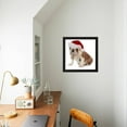 thumbnail image 4 of Christmas Dog  English Bulldog Wearing Santa Hat Holding Christmas Bell, Animals Seasons Framed Art Print Wall Art by Willee Cole Sold by Art.Com, 4 of 5