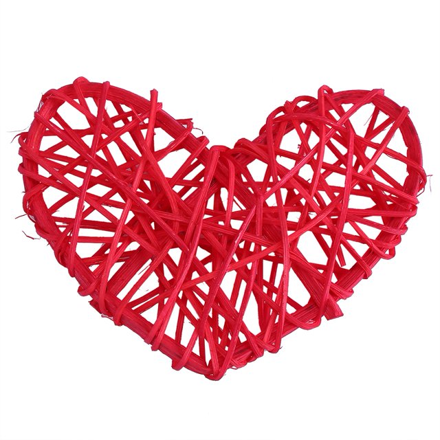 5 unids/bolsa en forma de corazón Sepak Takraw Bola de ratán artesanía fiesta decoración de Sala de bodas (rojo)