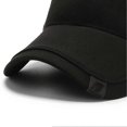 thumbnail image 5 of Gorra de béisbol unisex de moda, sencilla, de color liso, para verano, para ciclismo, para el tiempo libre, con protección solar, color negro., 5 of 5