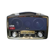 Kemai Md-1701Bt Usb/Sd Bluetooth Large Radio With Chargered Vintage Nostalgic Radio