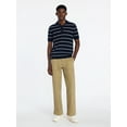 thumbnail image 2 of Free Assembly Men's Textured Stripe Polo Sweater with Short Sleeves, Sizes S-3XL, 2 of 6