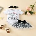 thumbnail image 2 of Combinaison à Manches Courtes pour Filles + Robe Mi-Longue + Bandeau, 2 of 9