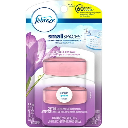Febreze SmallSpaces Air Freshener Refills, Spring & Renewal, 0.18 fl ... Febreze SmallSpaces Air Freshener Refills, Spring & Renewal, 0.18 fl ...