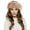 Brown, variant on Gephdiin Bandana Hair Accessories for Women Warm Headband Imitation Hat Knit Thick Warm Splicing Headband Winter Baseball Caps Scrunchies for Women Hair Ties White One Size