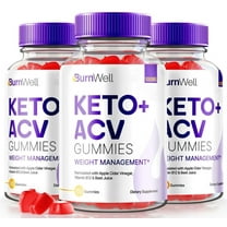 (3 Pack) BurnWell Keto ACV Gummies, Maximum Strength Keto   ACV Gummies, Energy and Strength, All Natural Keto Candy Pills, ACV 1000MG plus Keto Vitamins, BurnWell Reviews (180 Gummies)