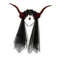 thumbnail image 1 of Diadema de Malla para Mujer, Diadema Artesanal, Decoración de Diseño Gótico, Diadema de Halloween, Diadema de Cosplay para Pelo Corto, Cosplay, 1 of 8
