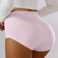 thumbnail image 5 of HVOBTTY Women's Seamless High Waist Briefs Solid Color Ribbed Underwear Stretch Breathable Slim Sport Panties, 5 of 5