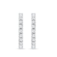 thumbnail image 2 of Rosec Jewels Lab Grown Diamond Hoop Earrings with Screw Back - Diamond Earrings for Women - EF-VS Quality - Ready to Gift, 14K White Gold, 2 of 6