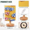 thumbnail image 3 of Beach Umbrellas and Balls Small Lamp Printed Gifts Table Lamp USB Bedside Desk Nightstand Lamp Wood Base for Bedroom Living Room Office Desk College Dorm, 3 of 7