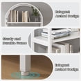 thumbnail image 3 of ModFurne Arched Bookcase with Doors,71" Tall Arched Bookshelf, 4-Shelf Open Display Bookshelf, Freestanding Storage Unit for Living Room/Office, White, 3 of 7