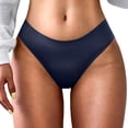 thumbnail image 5 of HVOBTTY Breathable Panties for Women, Womens Underwear Plus Size, Women's Drying Ice Silk Thong Seamless Low Waist Underwear Plus Size Pants Dark Blue, XXL, 5 of 5
