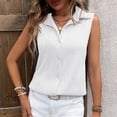 thumbnail image 5 of Zuesphe White Summer Tops for Women Crop Womens Shirts Dressy Casual Summer Womens Button Down Blouse Wrinkle Free Tunics Or Tops To Wear With Leggings Dressy, 5 of 5