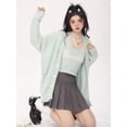 thumbnail image 3 of Cárdigan para mujer, juvenil, popular, combinable, estilo americano, retro, de manga larga, para otoño, estilo urbano, moderno, estilo hipster, para mujer, prendas de punto para uso diario., 3 of 6