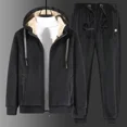 thumbnail image 4 of Traje grueso y cálido de terciopelo de cordero para hombre, chándal informal de talla grande, nuevo traje de polar para hombre, dos piezas, además de terciopelo, polar cálido para invierno, 4 of 5