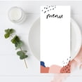thumbnail image 2 of Koyal Wholesale Terracotta Abstract Shapes Printable Wedding Paper Menu Cards for DIY Printer, Pack of 52, 2 of 5