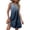 Dark Blue, variant on WTOBBY Women's Fashion Casual Printed V-Neck Button Vest Sleeveless Dress with Pocket, Floral Print Design for Summer Outfits, Perfect for Beach and Holiday Vacations,Army Green L