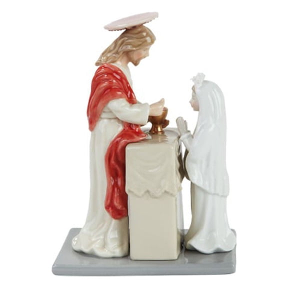 Jesus with First Communion Girl Figurine