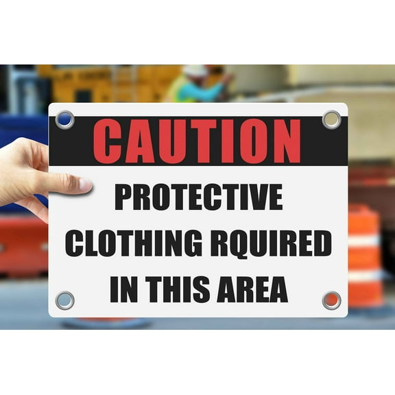 PROTECTIVE CLOTHING REQUIRED IN THIS AREA | Warning Notice Caution Danger 3mm PVC Sign