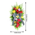 thumbnail image 3 of ERK 1Pcs Flower Hanging Wreath Spring Wreath For Wall Door Wedding Farmhouse, 3 of 5