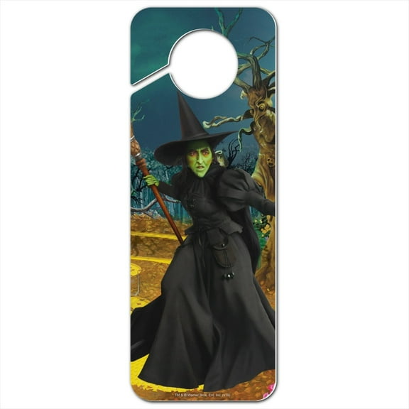 Wizard of Oz Wicked Witch Character Plastic Door Knob Hanger Sign