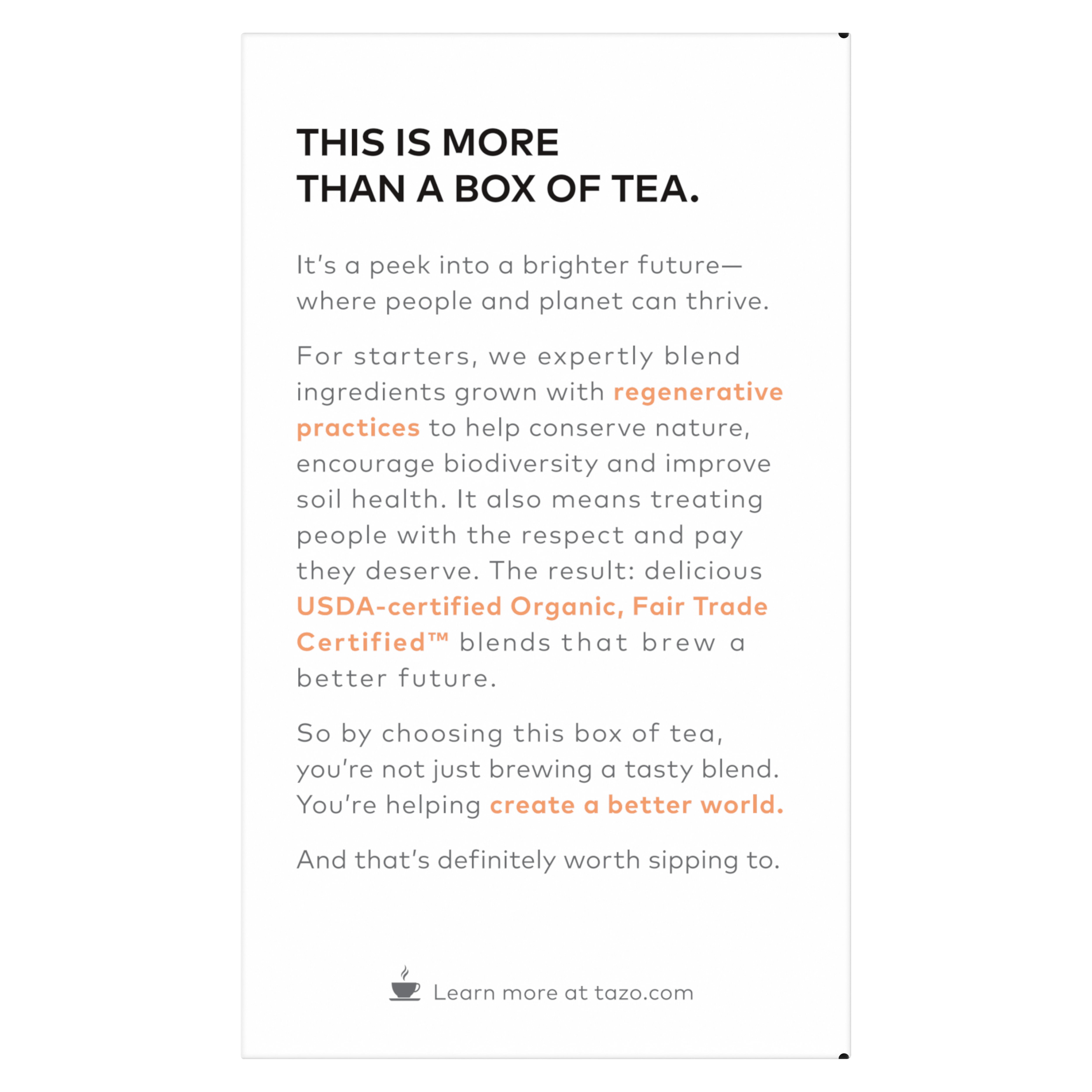 Tazo Tea - Herbal Tea Organic Calm Chamomile - Case of 6-16 Bags