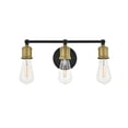 thumbnail image 3 of Serif 3 light brass and black Wall Sconce, 3 of 9