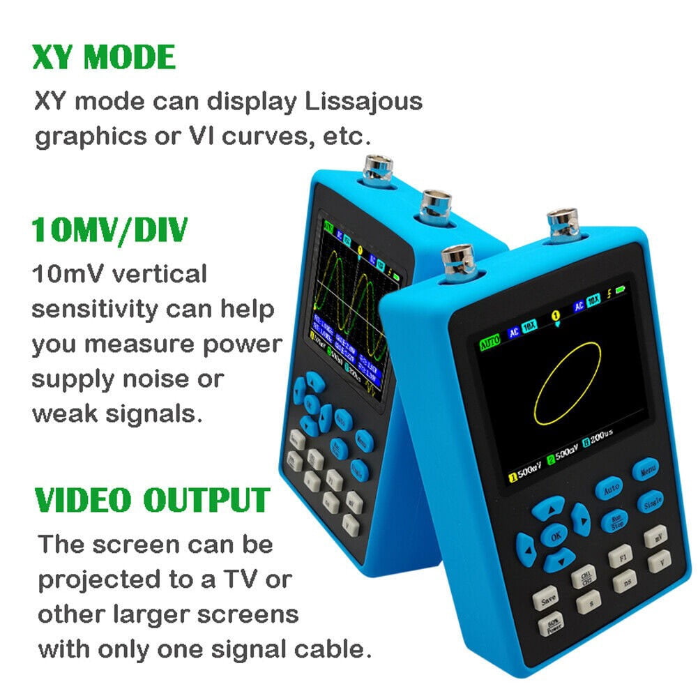 Portable DSO2512G 120M Bandwidth Dual Channel Oscilloscope +FPGA+ADC