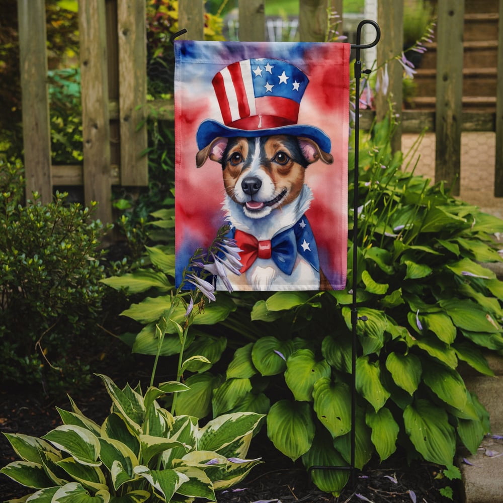 Jack Russell Terrier Patriotic Garden Flag 11.25 in x 15.5 in