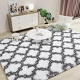thumbnail image 2 of Lochas Shag Area Rug Geometric Plush Fluffy Rugs Soft Moroccan Carpet for Bedroom Living Room Floor Mat Home Decor,3x5ft,White, 2 of 5