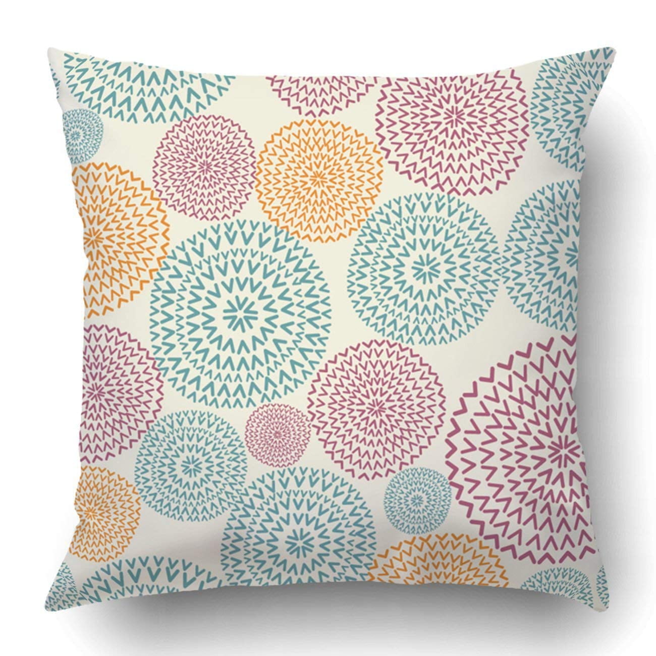 ARTJIA Pattern With Abstract Circles Pillowcase Pillow Cushion Cover