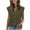 Army Green, variant on Women's Flutter Sleeve Button Accent Shirts Summer Comfy V-Neck Short Sleeve Blouses Loose Fit Casual Daily Wear Tops Pink