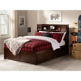 thumbnail image 2 of Bowery Hill Modern Solid Wood Full Platform Panel Bed with Trundle in Walnut, 2 of 10