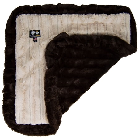 Bessie and Barnie Godiva Brown / Natural Beauty Luxury Ultra Plush Faux Fur Pet/ Dog Reversible Blanket (Multiple Sizes)