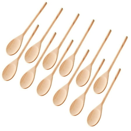 Kitchen Wooden Spoons Mixing Baking Serving Utensils Puppets 12 inch - Set of 12