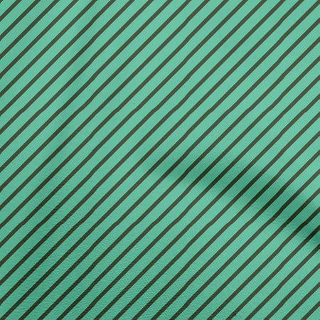 oneOone Cotton Jersey Sea Green Fabric Stripes Fabric For Sewing Printed Craft Fabric By The Yard 58 Inch Wide