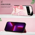 thumbnail image 3 of Allytech Marble Case for Google Pixel 7, Stylish Marble Case for Girls Women Kickstand Shockproof Drop Protective Cards Slots Hand Wrist Wallet Case Cover for Google Pixel 7 - Pink Gold, 3 of 7
