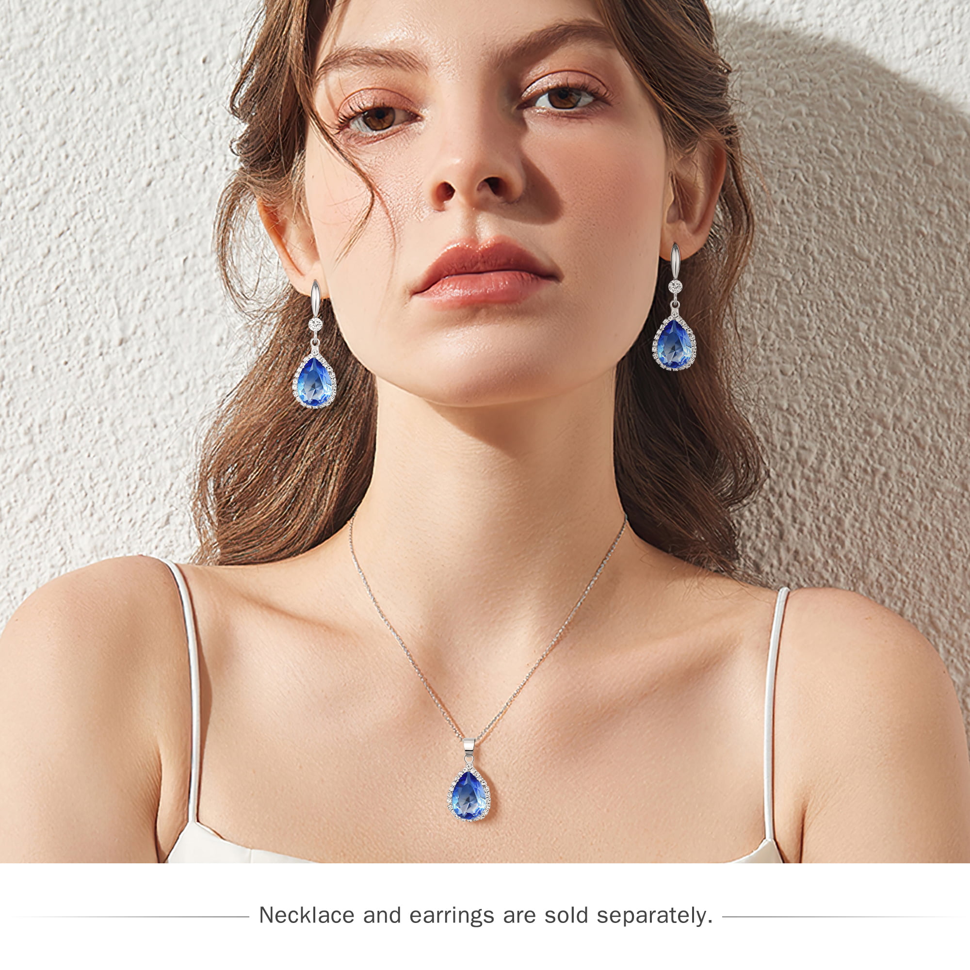 Aquamarine, Peruvian Opal, Sapphire and Emerald Mini Mushroom Necklace