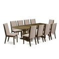 thumbnail image 4 of East West Furniture Wood Table and 10 Light Tan Chair in Distressed Jacobean, 4 of 9