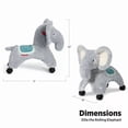 thumbnail image 5 of RADIO FLYER ELLIE THE ROLLING ELEPHANT RIDE-ON: STEEL & PLASTIC TOY- LIGHT GRAY, 5 of 5