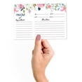 thumbnail image 2 of Inkdotpot 4x6 Inch Recipe Cards (Set of 50) , Thick Double Sided Premium Card Stock- Modern Style White Recipe Notecards for Weddings- Bridal- Baby Shower - Bridal Shower Floral Theme, 2 of 6