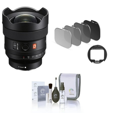 Sony FE 14mm f/1.8 GM Prime Lens, Bundle with Haida Rear Lens ND Filter Kit, Cleaning Kit
