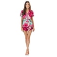 thumbnail image 2 of Ashford & Brooks Women's Satin Short Sleeve Pajama Shorts Set, 2 of 2