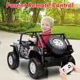thumbnail image 4 of Sakiyr 2 Seater Ride On Truck Car, 24V Battery Powered Electric Vehicle Toy with Remote Control, 19" Extra Wide Seat, 2 Motors, Led Lights, Music, Enhanced Suspension, 4 of 7
