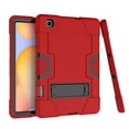 thumbnail image 6 of Galaxy Tab S6 Lite Case 10.4 inch 2020, SM-P610 Cover Case, Kids Heavy Duty Rugged Hybrid Shockproof Kickstand Protective Case with S Pen Holder for Samsung S6 Lite SM-P610/P615, Red+Black, 6 of 8