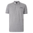thumbnail image 5 of Hackett London AMR Tipped Polo Shirt, Grey, 5 of 5