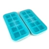 Souper Cubes 2 Tablespoon Freezing Tray with lid freeze tomato paste pesto baby food, Aqua color, Pack of Two